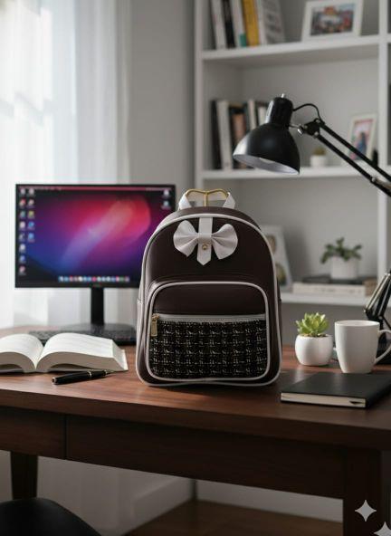 tas ransel pita wanita serbaguna tas gendong bahan sintetis dan kanvas