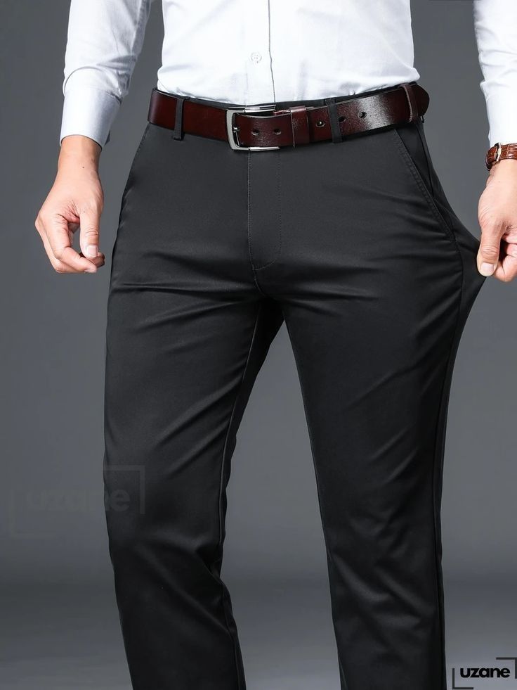 Slimfit Celana Kerja Panjang Bahan Wol Pria Model Terbaru