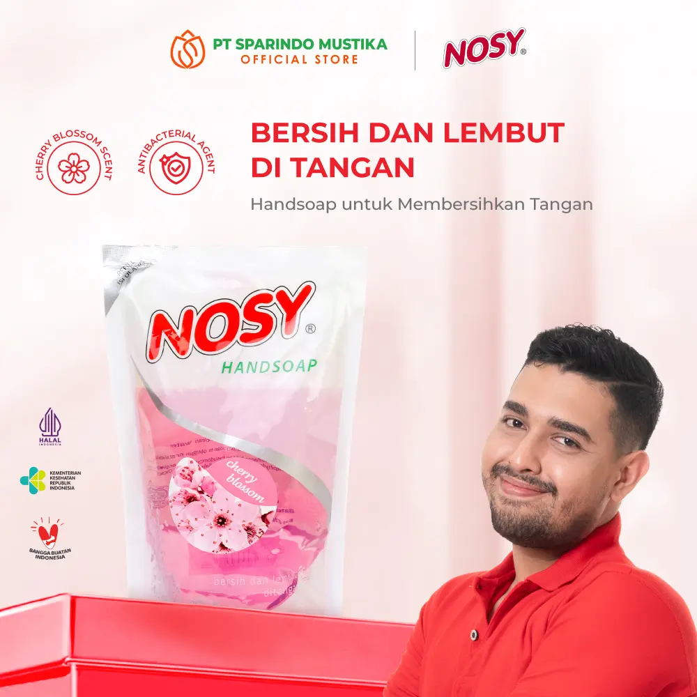 NOSY Hand Soap Pouch 420ml Cherry Blossom