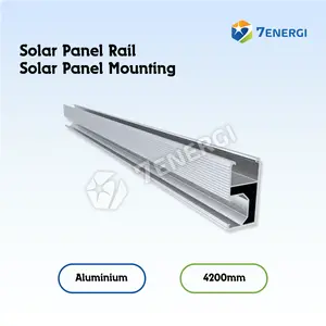 Aluminium PV Mounting Rail 4200mm Alloy 6005 / Solar Panel Rail - Solar Panel PV Mounting Rail / Solar Module