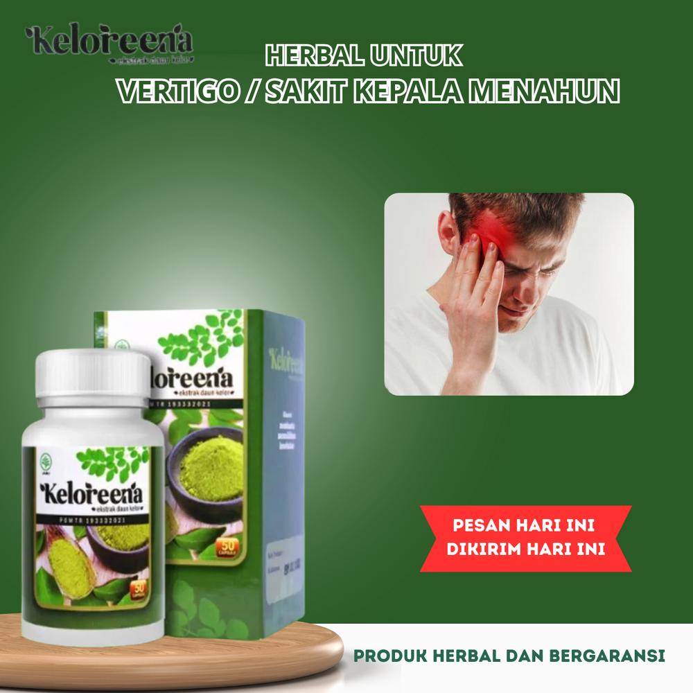 Penghilang Migrain / Migren, Sakit Kepala sebelah, Vertigo, Sering Pusing, penghilang Sakit Kepala Herbal, Vitamin Penambah Daya Ingat, Suplemen Pusing Sekeliling, Terasa Berputar Putar - 50 KAPSUL