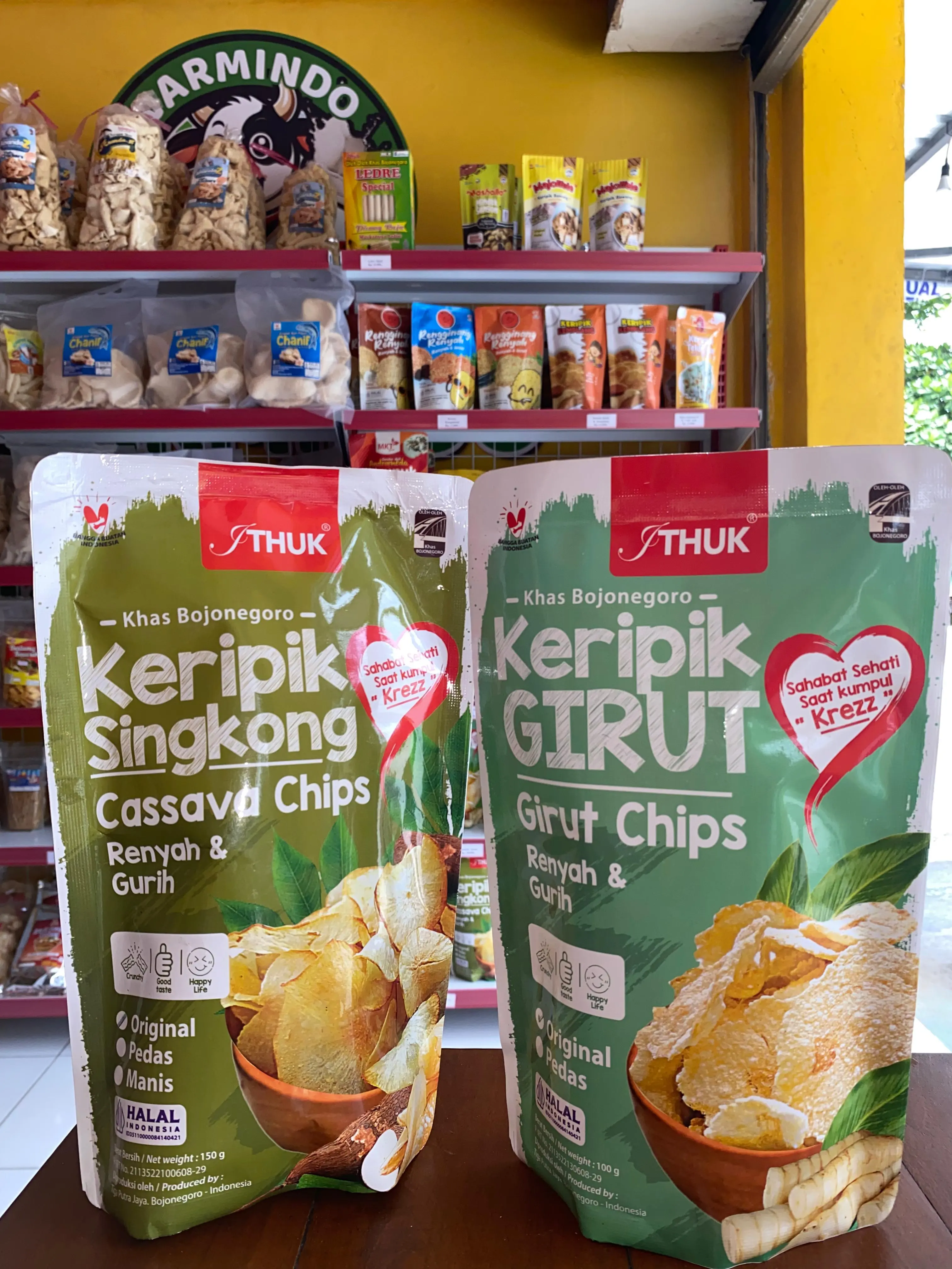 KERIPIK SINGKONG DAN KERIPIK GIRUT ITHUK