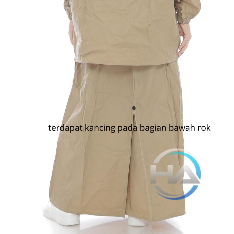 Jas hujan Akula Setelan Rok Wanita New Produk Terbaik Anti Rembes Best Quality Mocca 5
