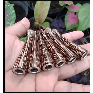 sedotan mini 7cm model kayu pipi