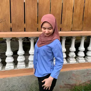 seragam pabrik model tab kancing di samping bawah/seragam garment/seragam  Kerja/kemeja wanita/atasan wanita lengan Panjang dan  Pendek berbahan  Katun