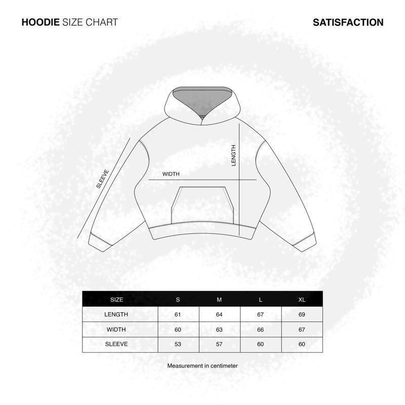 Satisfaction Hoodie Zipper Boxy 330GSM Starsy Puff White 3