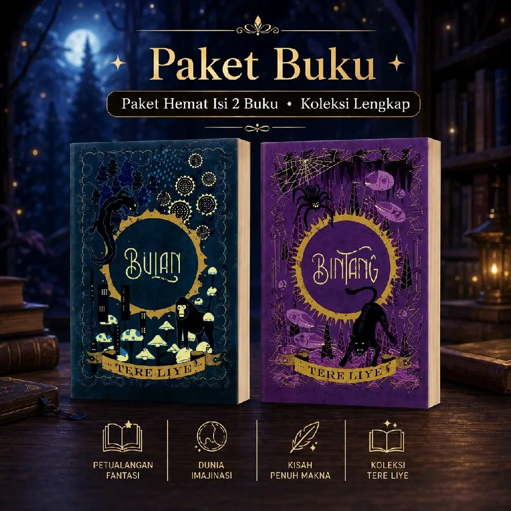 Paket Isi 2 Buku - Bulan & Bintang - Novel Best Seller