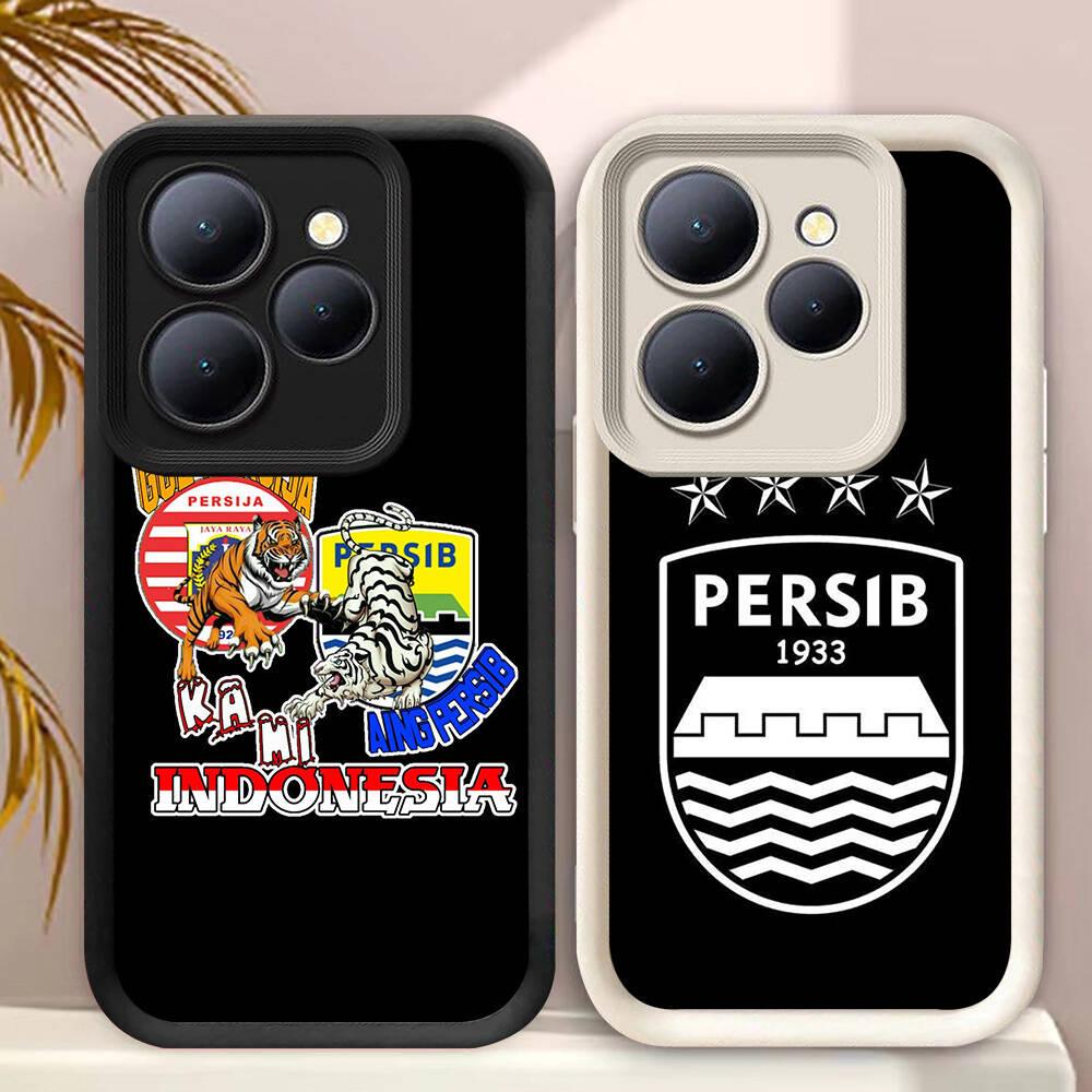 C-37 Persib Casing untuk Realme Note 70T 70 60 50 Narzo 80 Lite Kasus Pelindung Case