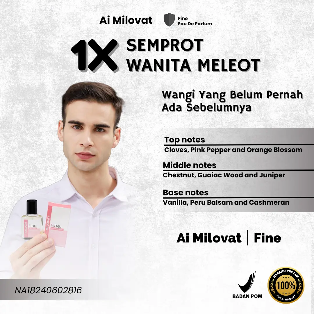 Ai MILOVAT Paket Single Fine Eau de Perfume Long Hour - Parfum Pria Unisex Aroma Manis Lembut Wanginya Elegan Tahan Lama Parfume Fresh Aromatic