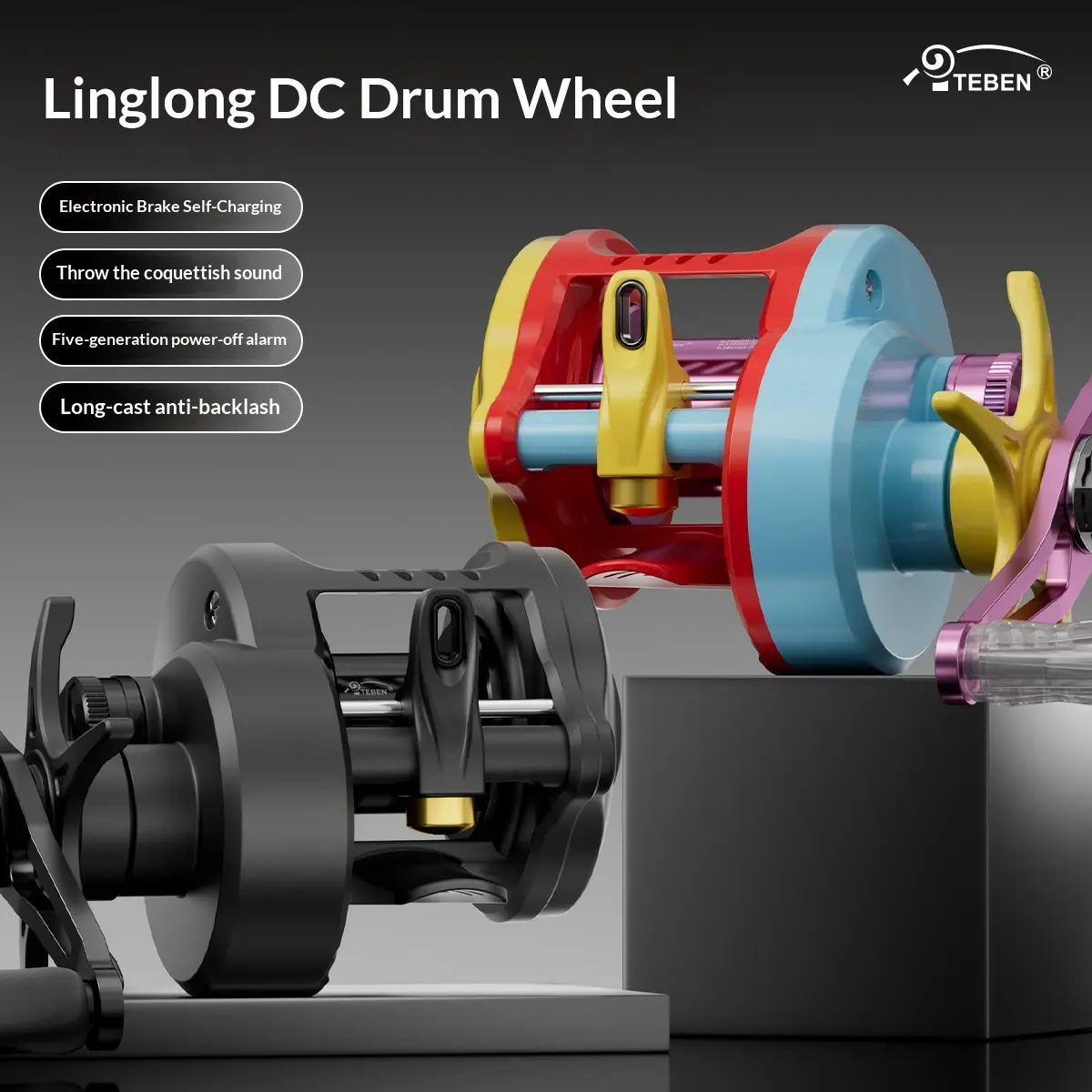 TEBEN LiteSpin DC SDC Fishing Reel with 7.2:1 Gear Ratio
