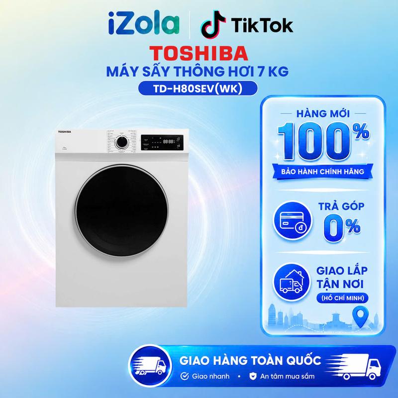 TD-H80SEV(WK) - Máy sấy thông hơi Toshiba 7 KG TD-H80SEV(WK)