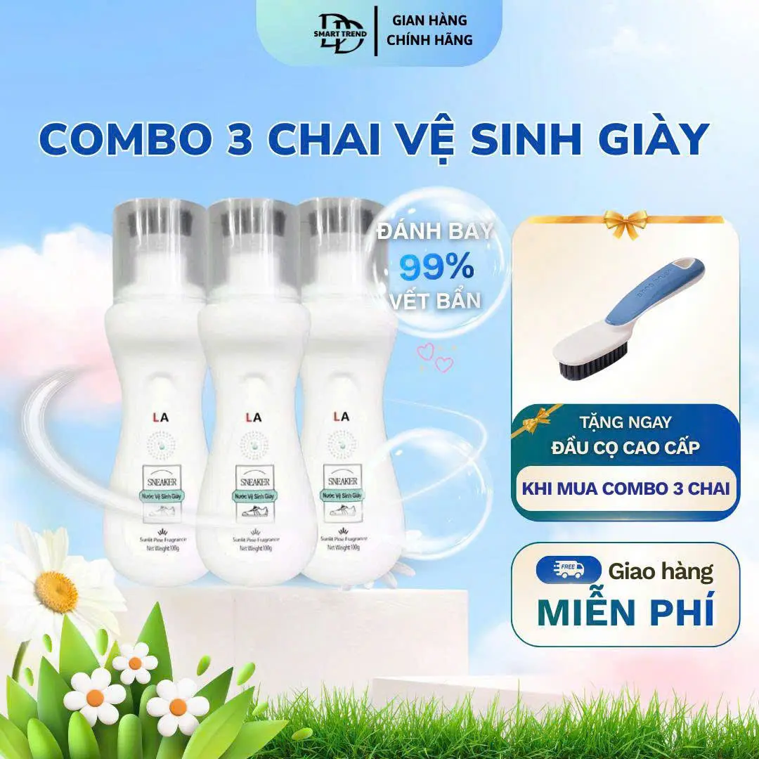 Chai Vệ Sinh Giày LA – Nước Tẩy Trắng, Làm Sạch Nhanh, Không Cần Giặt, Chai Vệ Sinh Giày Dép Khử Mùi Hiệu Quả, Tiện Lợi