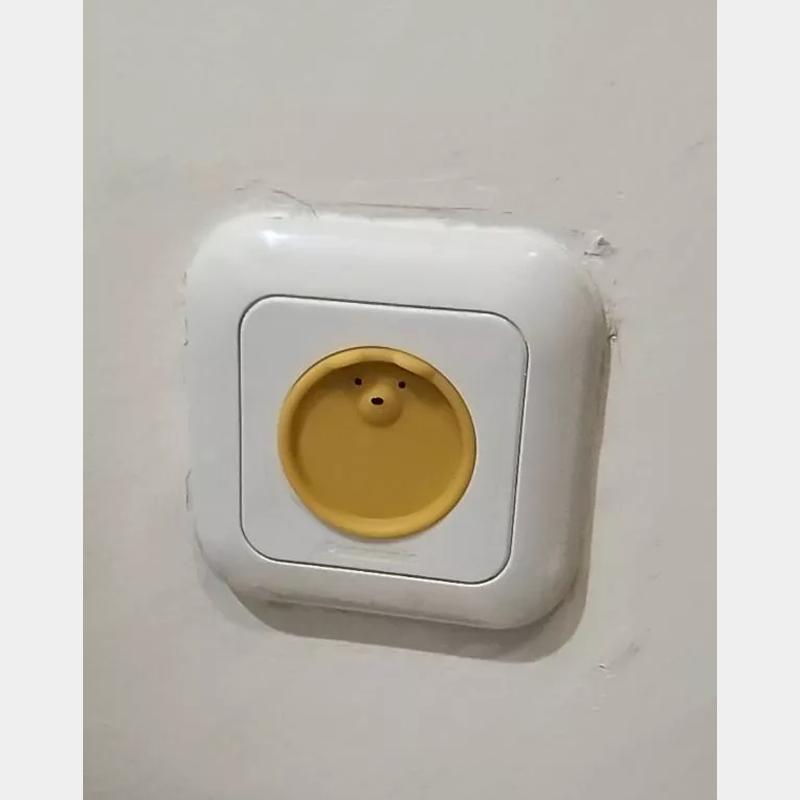 5pcs Silikon penutup pengaman stop kontak listrik anak safety socket silicone cover motif beruang