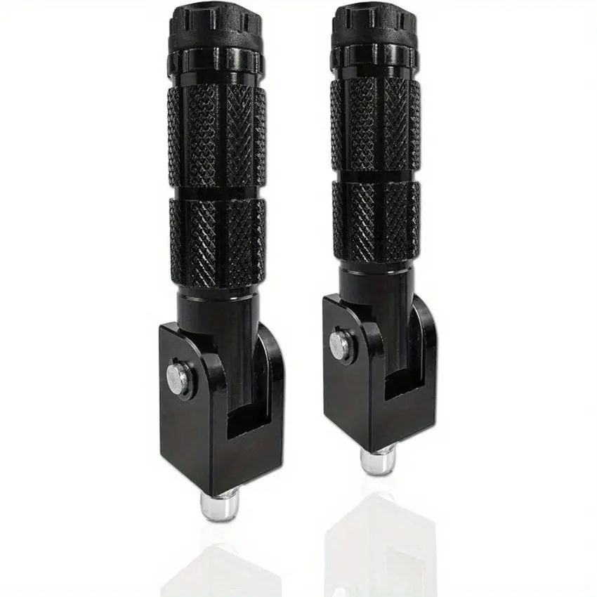 Pedals support 2 motorcycle pedals. Motorcycle electric vehicle aluminum alloy pedal 8MM universal 90 degree foldable support rod