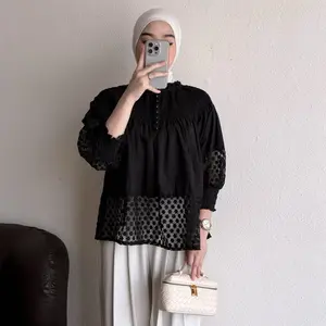 Floral Id - Blouse Lace Brukat Azalea Atasan Wanita Variasi Lace Brukat Simple Kekinian dengan Desain Elegan dan Nyaman