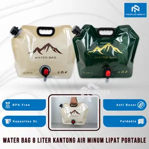 Water Bag 8 Liter Kantong Air Minum Lipat Portable Camping Hiking Wadah Air Outdoor