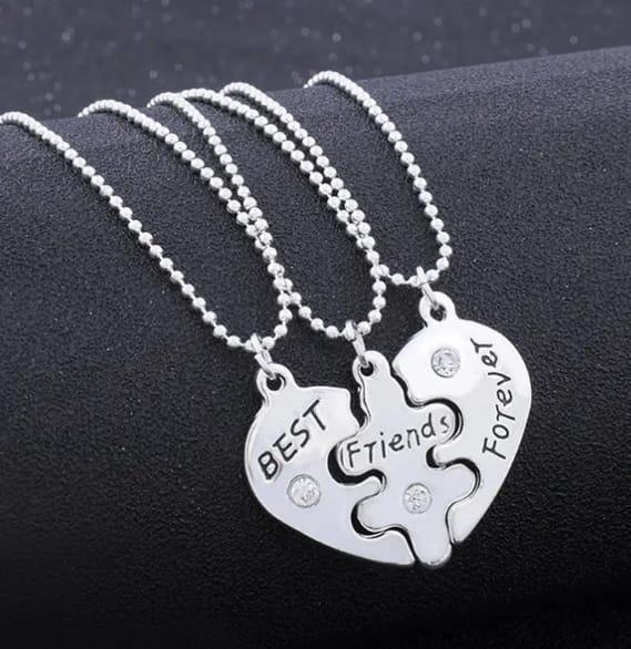 3pcs Kalung Persahabatan Best Friends Forever Hadiah Perempuan Perhiasan 2