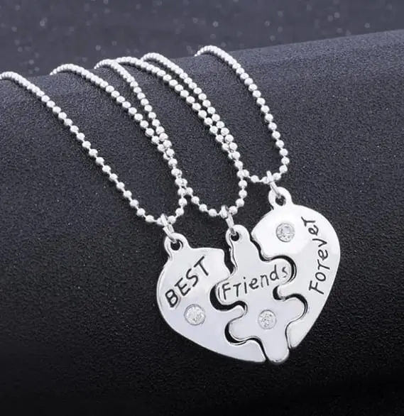 3pcs Kalung Persahabatan Best Friends Forever Hadiah Perempuan Perhiasan 2