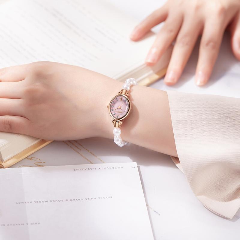 REBIRTH Jam Tangan Wanita Gelang Anti Air Original Korea Elgant Model Tali Mutiara Jam Tangan Cewek   REL0136 9