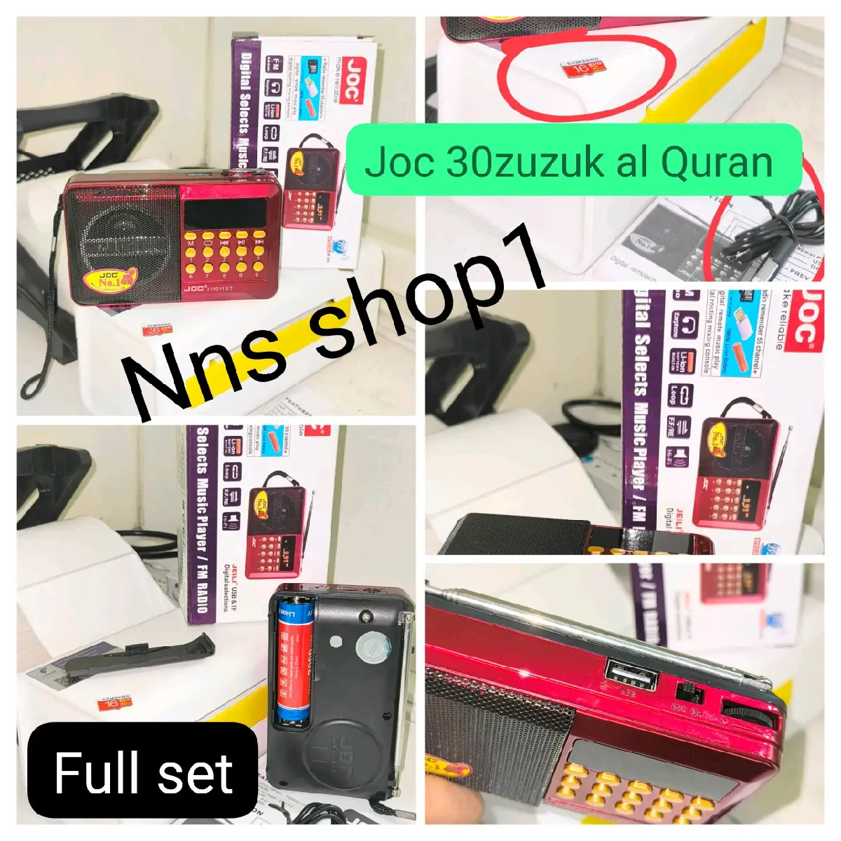30 Juzuk Al Quran Full set siap2 JOC Radio Speaker Bluetooth Rechargeable USB Micro SD Original Joc brand Audio mp3