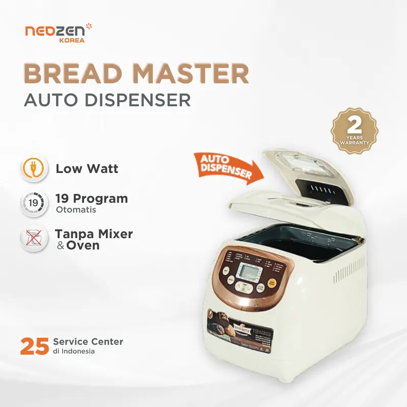 Neozen Breadmaster Auto Dispenser | Bread Maker Pembuat Roti Otomatis Auto Topping 2