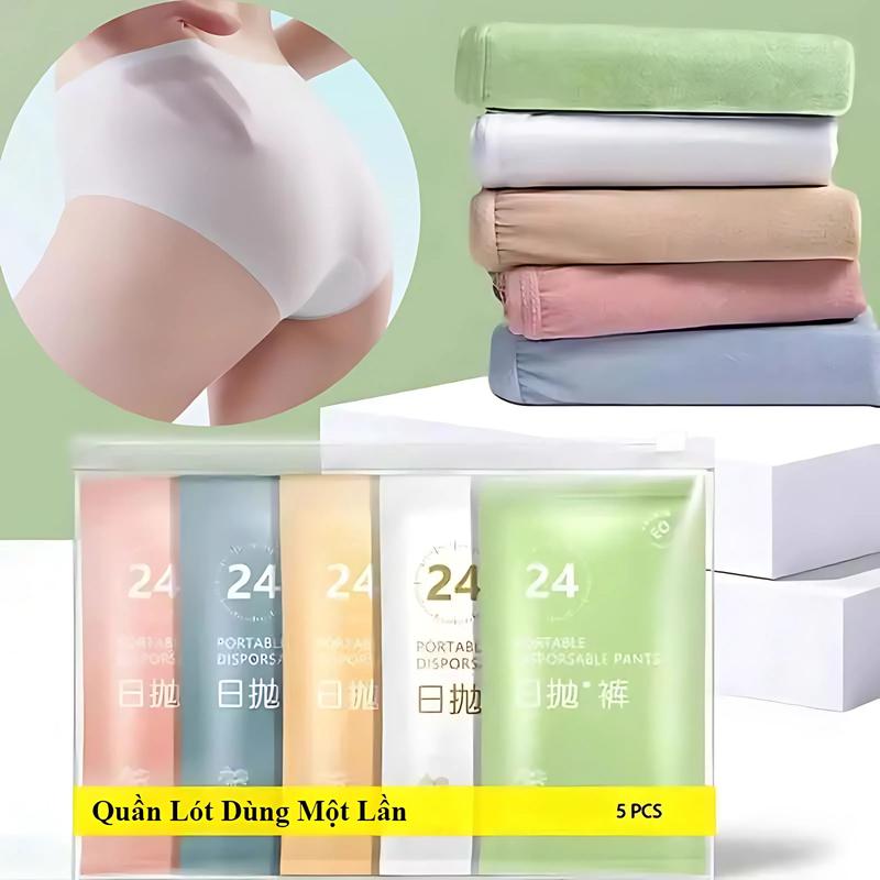 Quần Lót Dùng Một Lần Dành Cho Nữ ( 45 -65kg ), Được Làm Bằng Sử Dụng Công Nghệ Tiệt Trùng EO Thích Hợp Đi Du Lịch Phù Hợp Cho Bà Mẹ Mang Thai VALICA L594