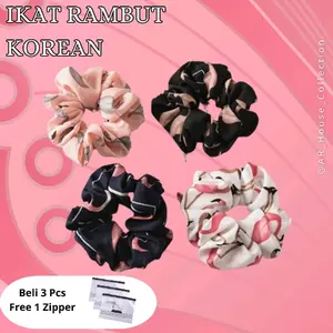 Scrunchie Rambut Hijab Anti Pusing Ikat Rambut Wanita Korea Hijab Fashion Aksesoris Scrunchie Free Zipper