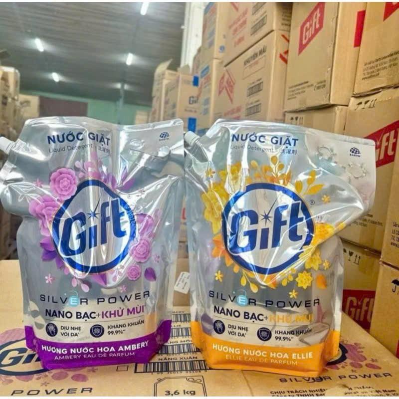 Nước giặt Gift túi 3.6kg các loại