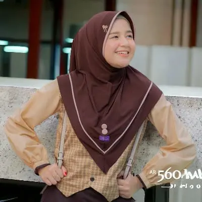 HIJAB SEKOLAH SD MI SMP KAOS POLYESTER