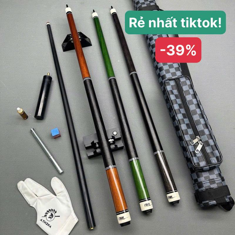 27CN CƠ BIDA LỖ VÀ 3C CORA FULL CARBON COMPOSITE KT PRO gậy k •K1• N,R