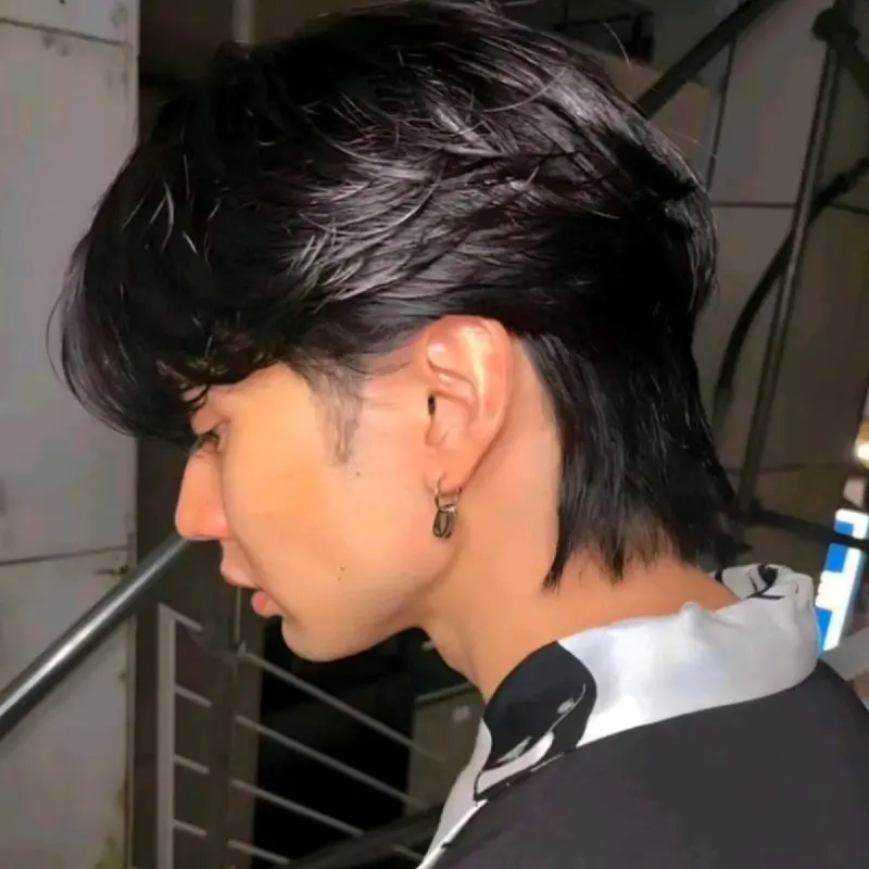 WIG PRIA KOREA MODEL MULLET PENDEK GAYA POTONGAN WOLFCUT 1