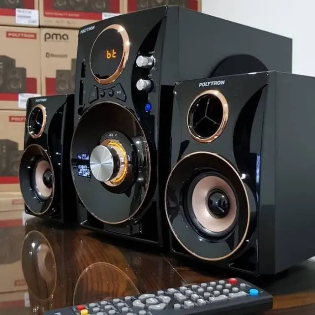 Salon Aktif Polytron Speaker Bluetooth USB Remote Extra Bass Original