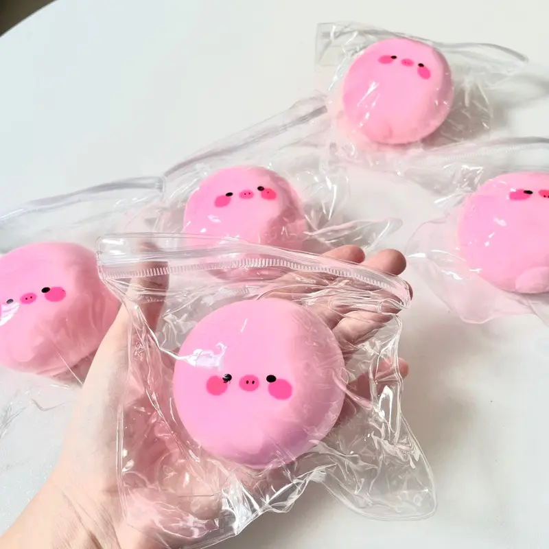 [HARU] Piggy Bun Egg Tart Black Sesame Bun Taba Squishy Slow Rising 3
