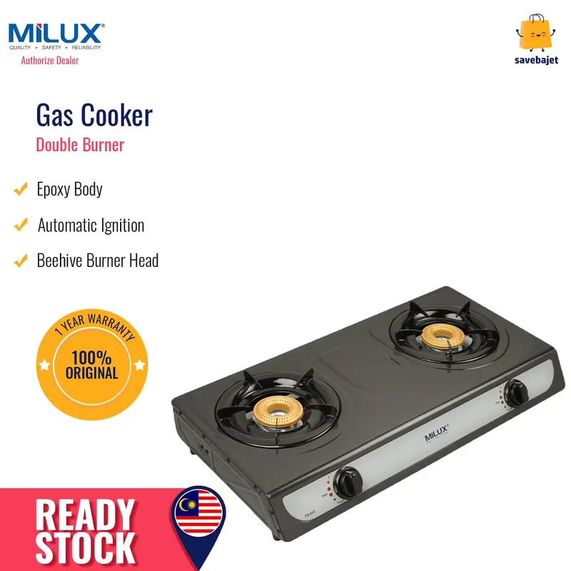 Milux Dapur Gas Mudah Alih Portable Gas Stove Camping Mudah Alih