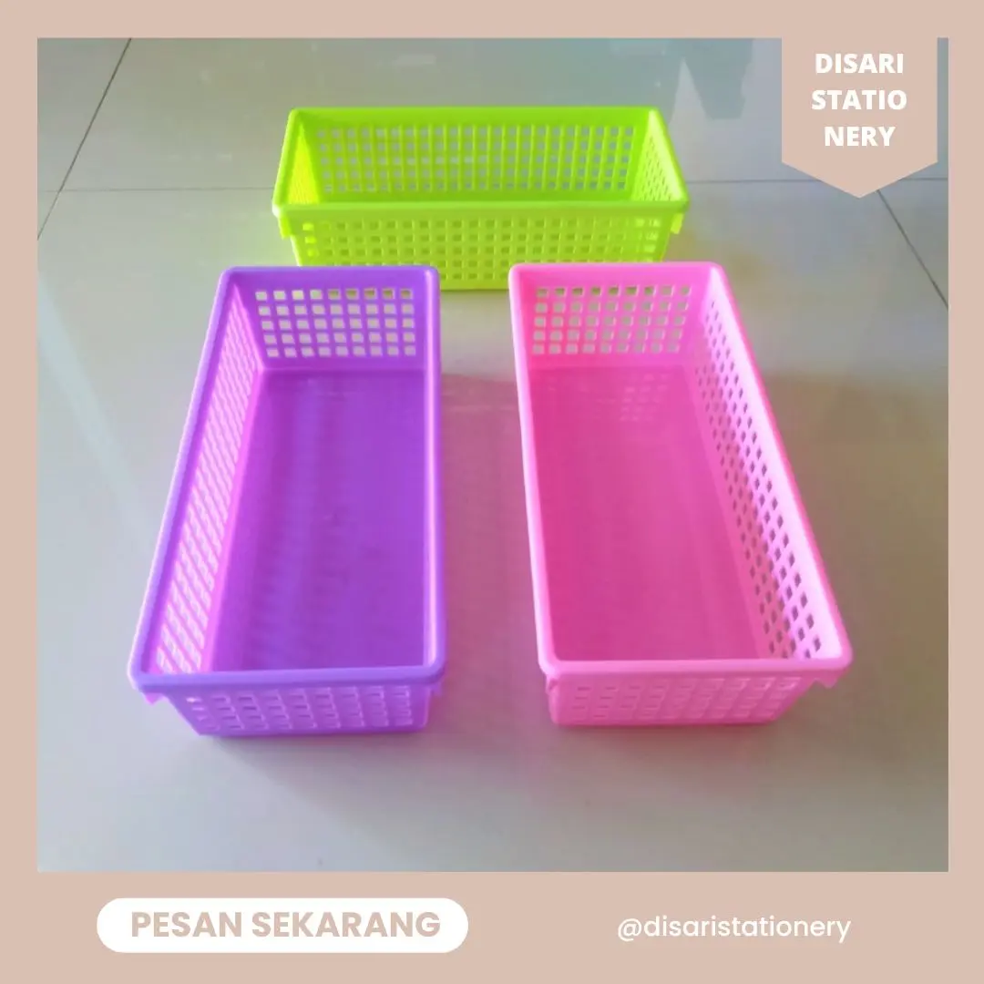 Keranjang Kecil Serbaguna Tempat Surat Tempat Obat Storage Box Ukuran 24.5 x 11.5 x 7 cm