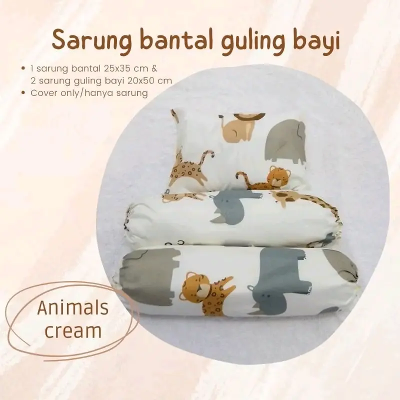 SET Sarung Bantal Guling Bayi MIKROTEX ( 1 Sarban + 2 Sargul )