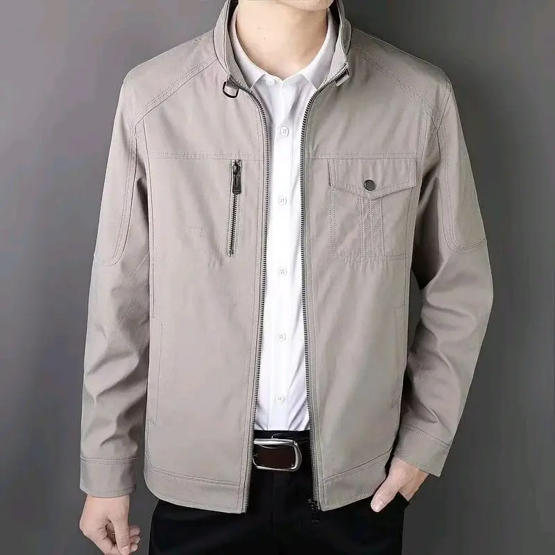 Jaket pria kantor/Jaket Formal/Jaket elagant Hitam Zipper Keren Katun Blazer