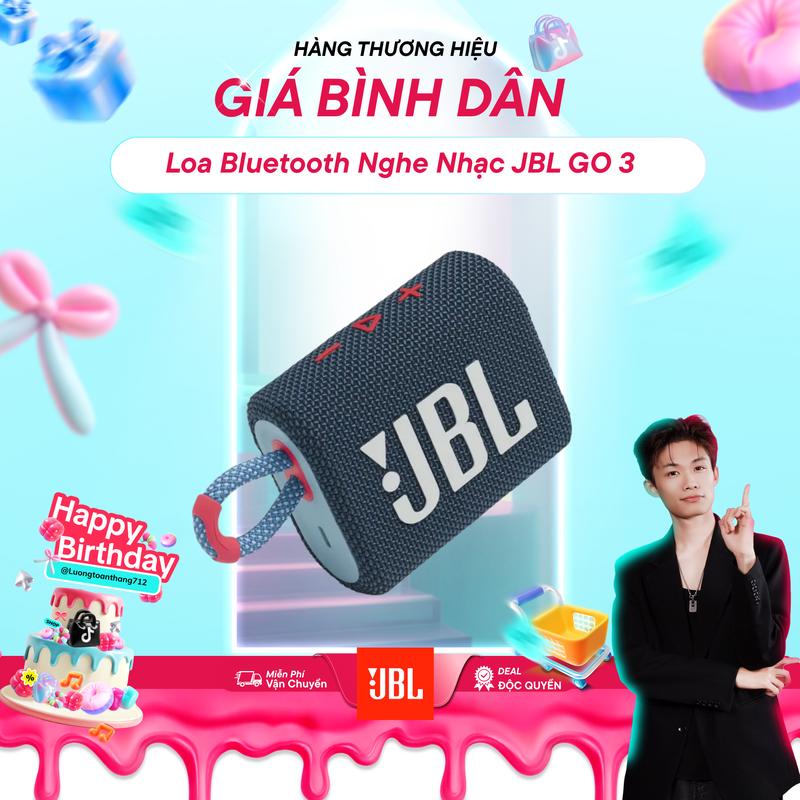   JBL x Luongtoanthang  Loa bluetooth  Nghe Nhạc  JBL GO 3 - Hàng Chính Hãng 