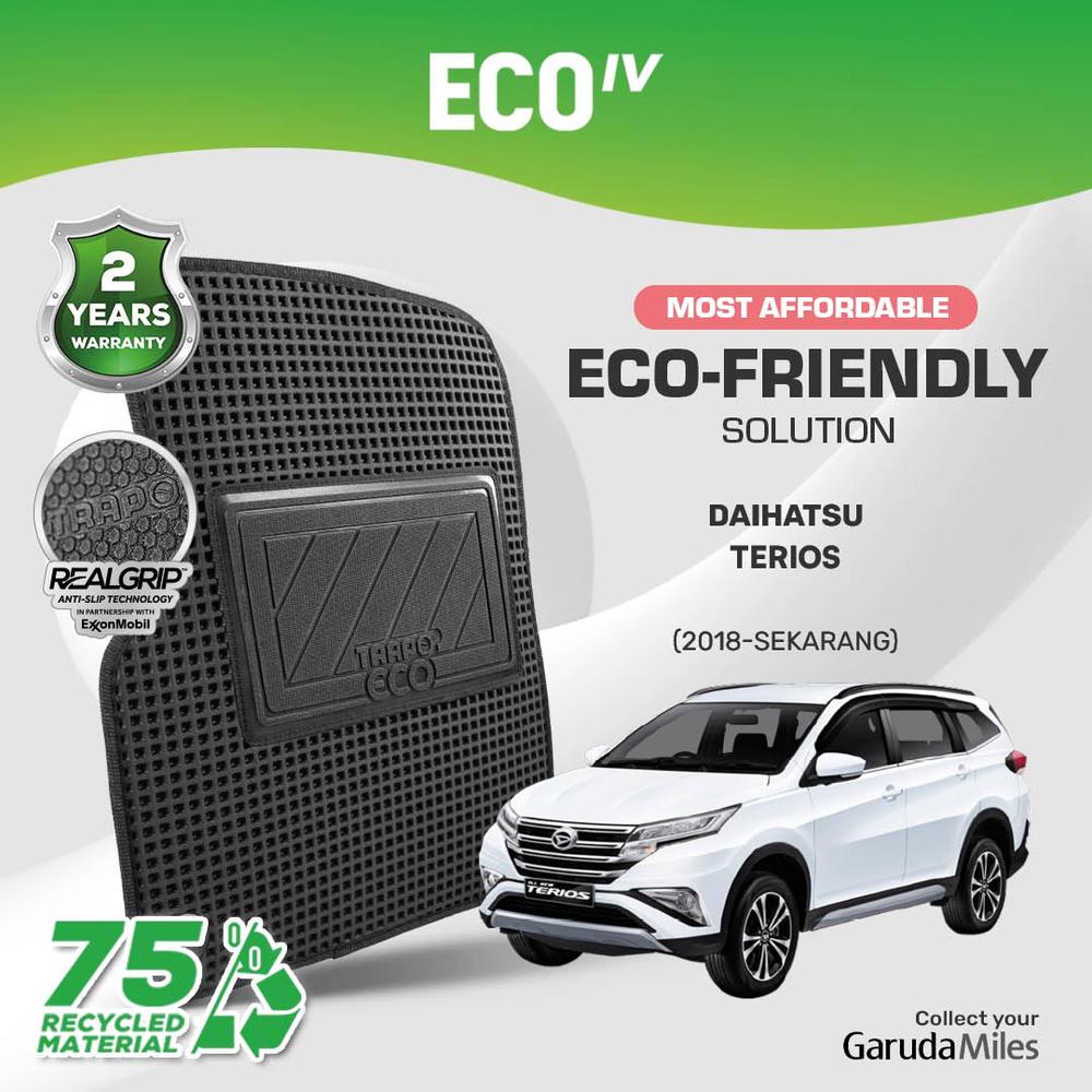 Karpet Mobil Trapo Eco IV Daihatsu Terios (2018-Sekarang) - Fullset - Hitam, Hitam