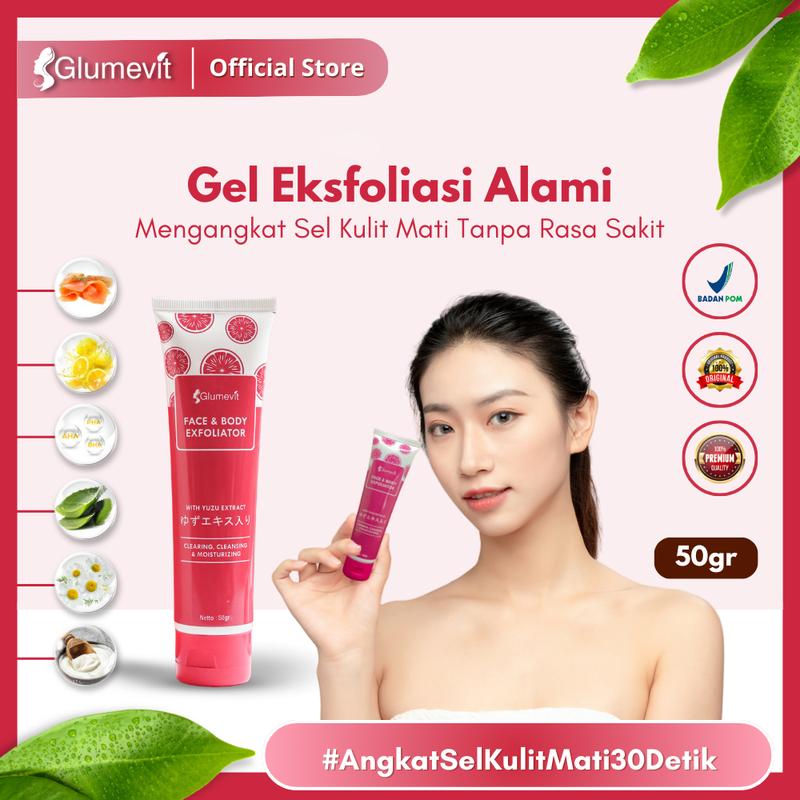 Product Introduction of [GM08] Glumevit Exfoliating Gel 50gr - Gel Penghilang Daki dan Sel Kulit Mati - Cocok Untuk Wajah dan Badan 0
