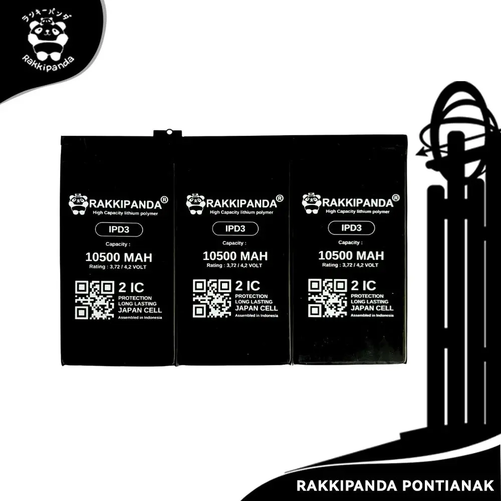 RakkiPanda iPd 3 ( A1416 / A1430 / A1403 ) / iPd4 ( A1458 / A1459 / A1460 ) Baterai