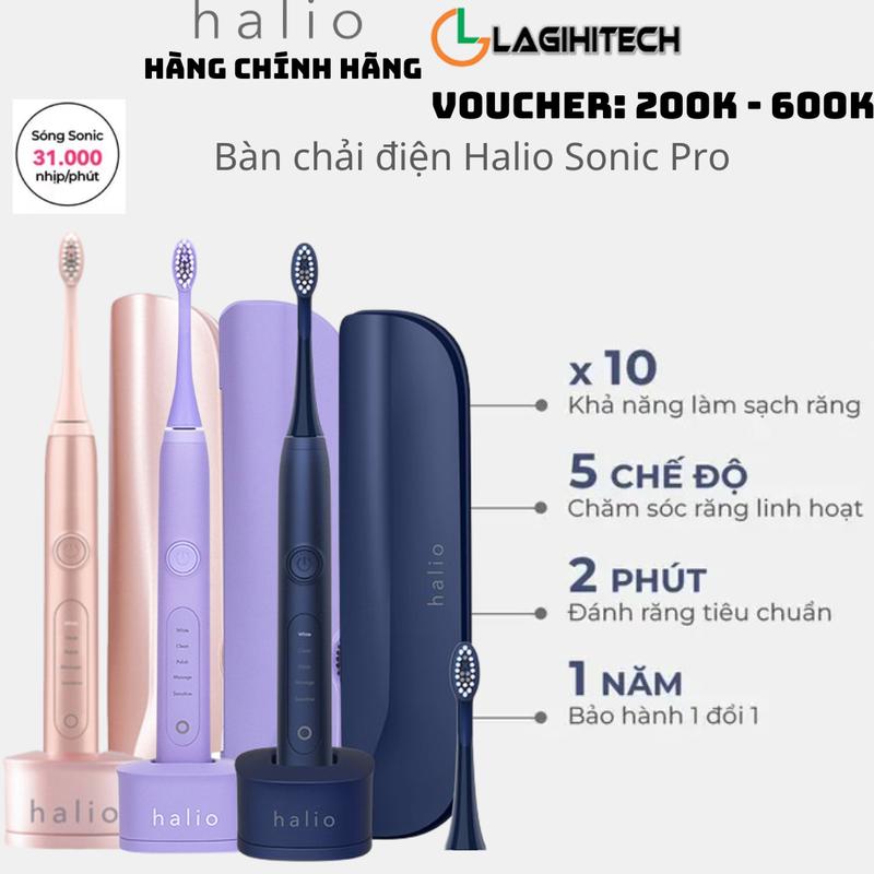 [LIVE] Bàn Chải Điện Halio Sonic Whitening PRO Toothbrush Bảo hành 1 năm - Hàng Chính Hãng