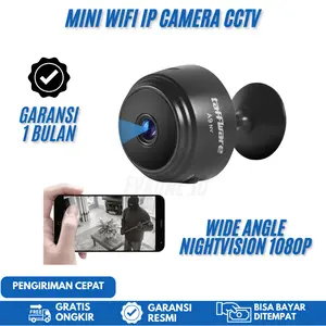 Taffware Kamera Mini WiFi IP CCTV Wide Angle Nightvision 1080P A9NV Resolusi 2 MP Kualitas HD Mikrofon Internal Mode Night Vision Koneksi WiFi Aplikasi V720 Cocok untuk Perkantoran dan Perumahan Camera