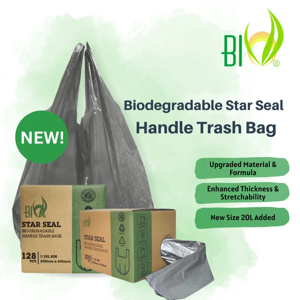 BiO Biodegradable Handle Trash Bags