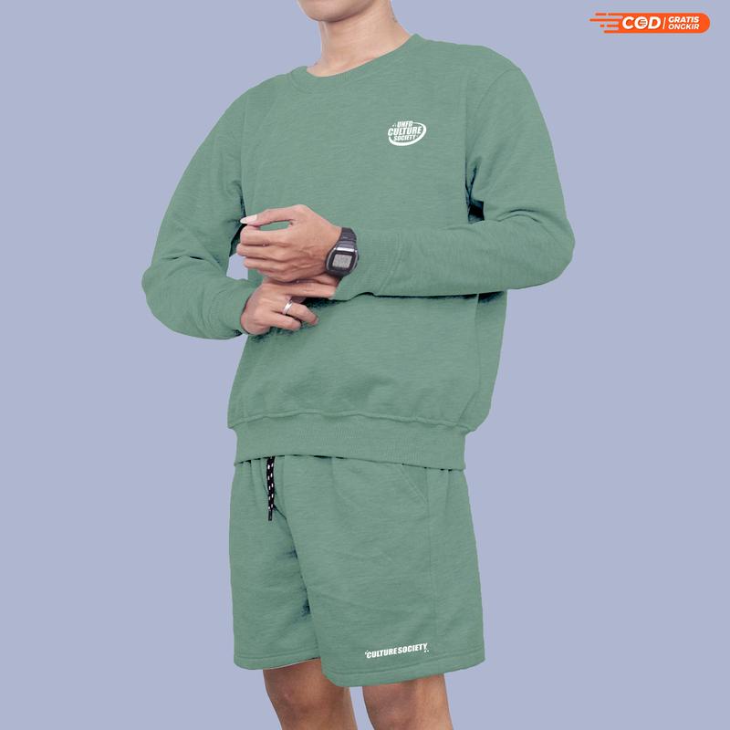 UNIFIED ONESET STELAN SOCIETY HOODIE CREWNECK ATASAN BAWAHAN Celana DISTRO COUPLE COMFORT Tebal 9