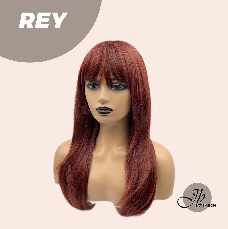JBEXTENSION【UK】22 Inches Wolf Cut Red Wig With Bangs REY 6