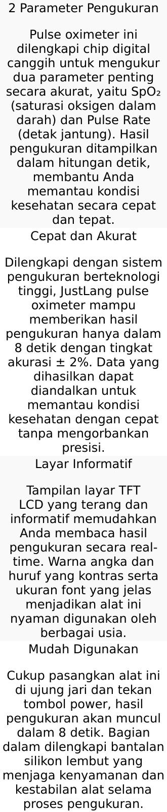 TaffOmicron Fingertip Pulse Oximeter Alat Ukur Saturasi Oksigen Darah - AD902