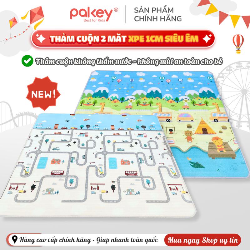 Thảm Xốp Cho Bé XPE 2 Mặt Loại Cuộn Chống Nước Dày 1cm Cao Cấp Thảm Nằm Chơi Đồ Chơi Cho Bé
