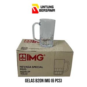 GELAS ES ISI 6 PCS TERMURAH / GELAS ES TEH KOPI 355ML B20-N IMG / GELAS KACA TINGGI