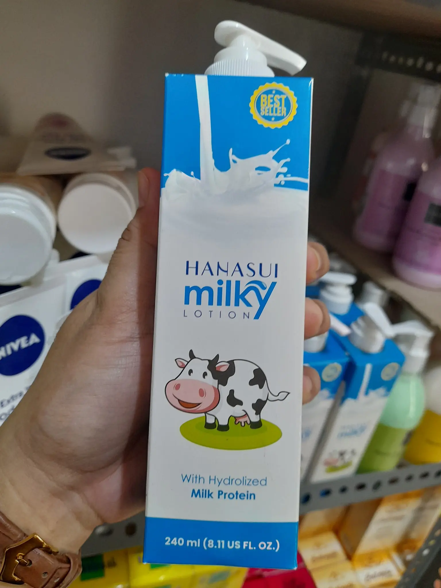1PCS HANASUI MILKY LOTION 240ml/ HANDBODY LOSION HANASUI SUSU